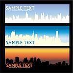 city skyline banners  - vector