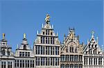 Houses of Grote-Markt, center of Antwerpen, Belgium