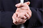 businessman hand close, body part only