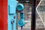 Blue telephone receiver