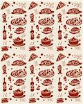 Food seamless pattern web background or fabric