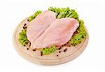 Fresh raw chicken breasts, isolated on white background, clipping path included