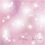 Vector Christmas background with white snowflakes and place for your text