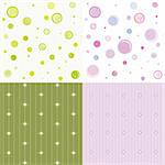 Vector set of colorful seamless pattern