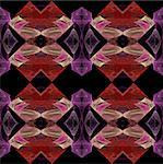 Seamless continuous background, textile pattern or wallpaper in lavender, red, pink and beige on black