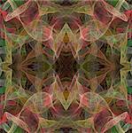 Seamless fractal pattern in Pink and Green transparent layers.