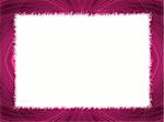 Pink Fractal Border with White Copy Space.