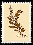 vector  postage stamps on black background