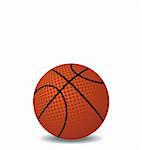 Realistic illustration of basket ball isolated on white background - vector