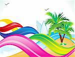 abstract summer beach background vector illustration