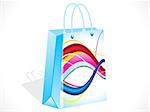 abstract colorful shopping bag vector illustration