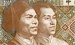 Taiwanese men on 1 jiao 1980 banknote from China