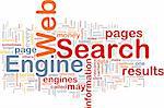 Background concept wordcloud illustration of internet search engine