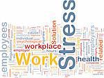 Background concept wordcloud illustration of work stress