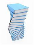 Stacks of books isolated on white background