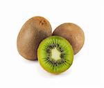 Fresh kiwi fruit isolated on white background