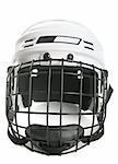 Children hockey helmet isolated over pure white background
