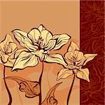 background with flower,  this illustration may be useful as designer work