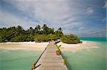 jetty that leads to a beautiful empty island