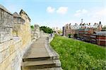 City walls in York, UK