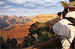 Photographer Shooting the Beautiful Landscape of the Grand Canyon.