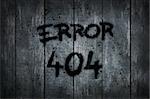 error 404 on old wooden planks - illustration