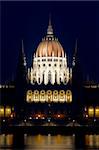 Night detail of the Parliament building of Hungary