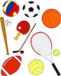 Sport equipment - vector illustration