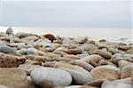 Photo shot of the smooth beach stones