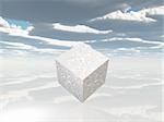 maze cube on white