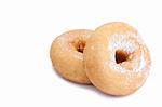 Donuts with sugar isolated on a white background