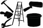 painter equipment - vector