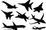 airplanes collection - vector