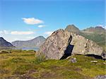 Norway rocky landscape in summer daytime