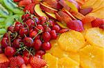 some decoration with fruit during a wedding banquet