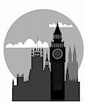 Illustration of the London - Big Ben -