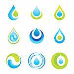 Set of icons/symbols - water and ecology