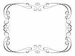 Vector calligraphy old penmanship ornamental frame pattern