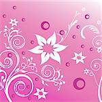 illustration of floral background on abstract background