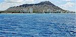 Diamond head crater Waikiki beach Honolulu Hawaii