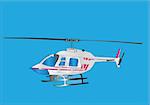 helicopter illustration - vector