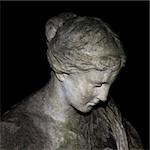 An image of a sad woman statue