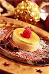 Delicious Crème brûlée for Christmas - French burn cream with ice cream
