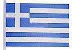 Greek flag against a white background