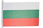 Bulgarian flag against a white background