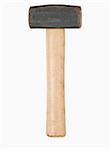 Portrait of a hammer against a white background