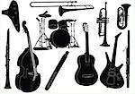 musical instruments collection - vector