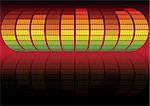 Abstract Background - Multicolor Graphic Equalizer on Black Background