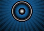 Party Background - Loudspeaker And Dark Blue Strips