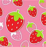 Stylized tasty fruit pattern. Vector Illustration.
